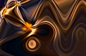 Moody multicolored abstract of wavy elongation and glowing confluence for decoration and background